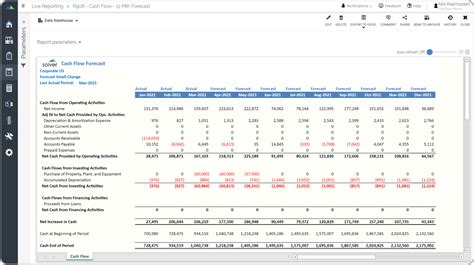 Monthly Cash Flow Forecast Model Example, Uses
