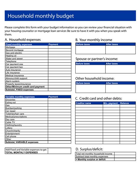 Monthly Expenditure Report Template