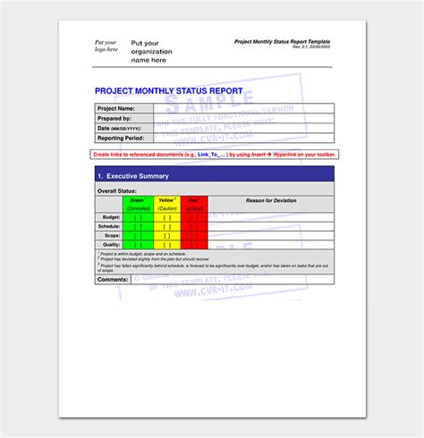 Monthly Management Report 16 Free Samples Examples