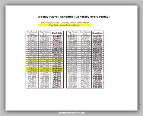 Monthly Payroll Schedule How to create a Monthly Payroll Schedule