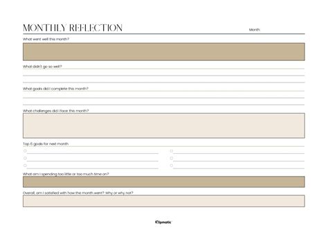 Monthly Reflection Clipmatic