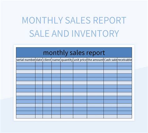 Monthly Sales Report Format In Excel Excel Templates