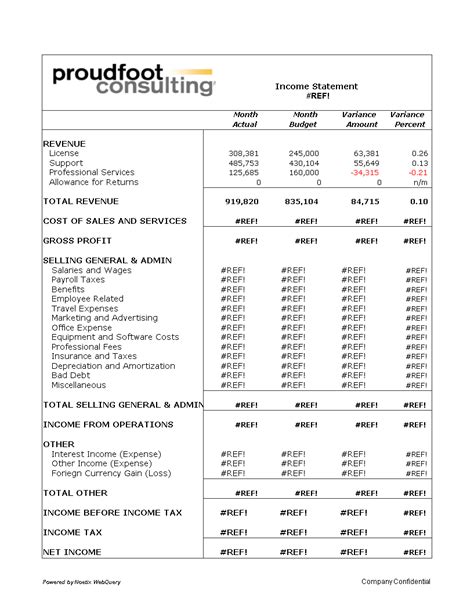 Monthly Statement Excel Templates at