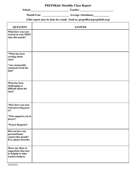 Monthly Teaching Checklist Teacher Monthly Checklist