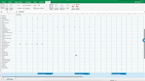 Monthly Work Log Template YouTube