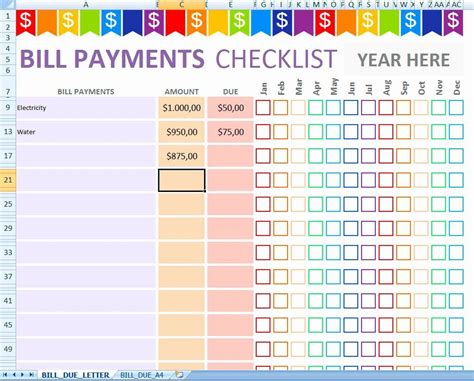 Monthly bill tracker template. Sep 18, 2023 · The Bill Pay Schedule Spreadsheet from Template Lab is a very practical and straightforward template for managing and keeping track of your monthly payments. Designed for Microsoft Excel, it provides an organized view of your payment schedule for the entire year. 