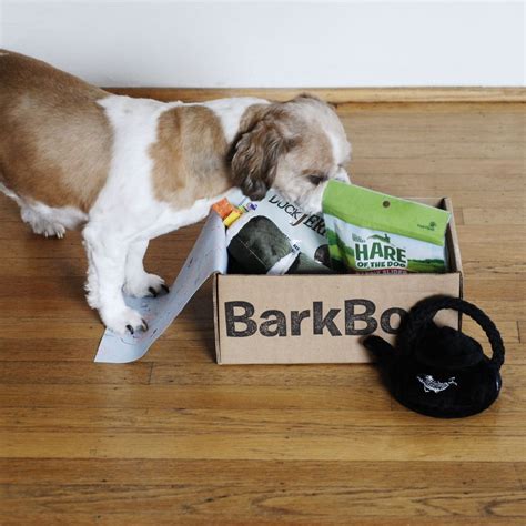 Monthly dog box. The Barks & Bunnies Happy Dog Subscription Box is ideal for homes with multiple dogs or to really spoil a much loved single pooch. UK & worldwide delivery. 