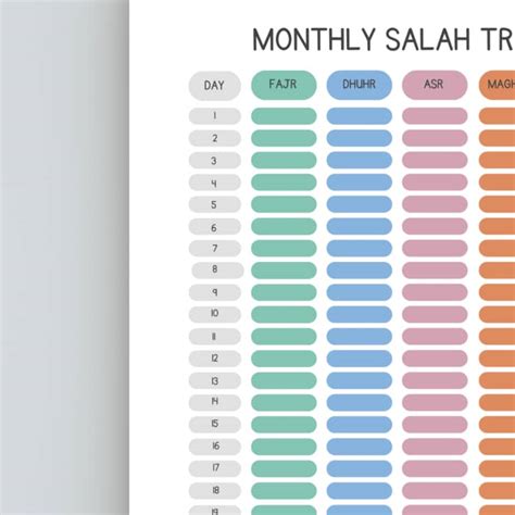 Monthly salah chart printable.  Excel&ecirc;ncia no atendimento com um dos planos mais ...