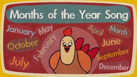 Months of the year song. The Months Chant Song Lyrics January (January!) February (February!) March (March!) April (April!) May (May!) June (June!) July (July!) August (August!) September (September!) October (October!) November … 