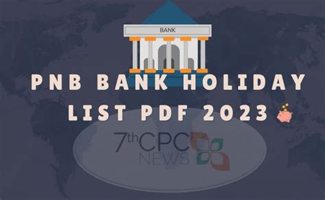 Monthwise PNB Bank Holiday List 2023 PDF StateWise PNB Bank Holiday