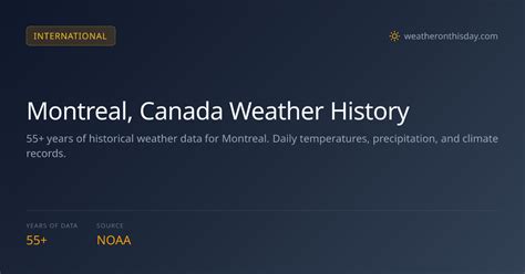 Montreal weather.  The Historical Climate Data website provides a Histor...