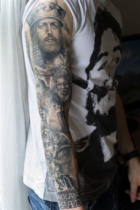 Monty Python and the Holy Grail Sleeve Done by Paul Naylor Think