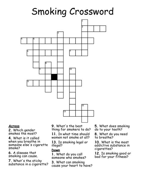Mooch as a smoke crossword. The Crossword Solver found 30 answers to "mooch as a smoke", 3 letters crossword clue. The Crossword Solver finds answers to classic crosswords and cryptic crossword … 