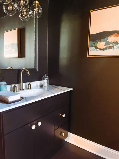 Moody Powder Room: Beautiful Drama in Dark Colors