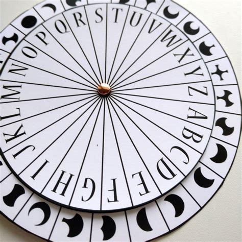 Moon Symbols Spy Decoder Cipher Wheel Printable Lunar Code Etsy