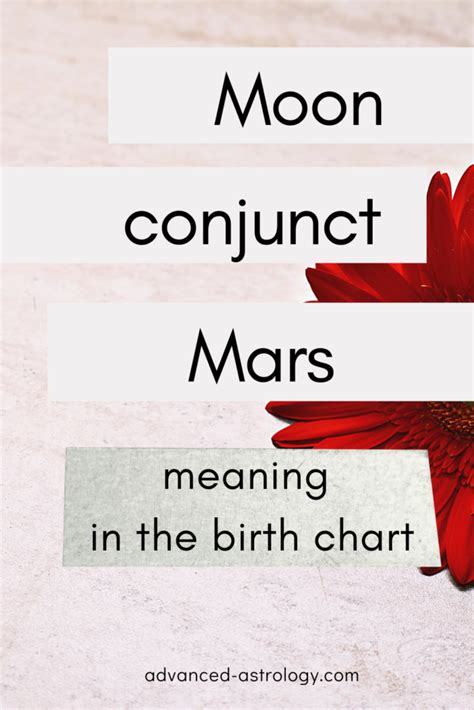Moon conjunct mars natal. Moon opposite Mars maximum orb 7°30′. Moon opposite Mars natal makes you a passionate, emotional and competitive person. You have great courage and fighting spirit but can suffer from emotional volatility and impulsiveness. Winning is important to you, but you can sometimes forget to consider the feelings or needs of others. 