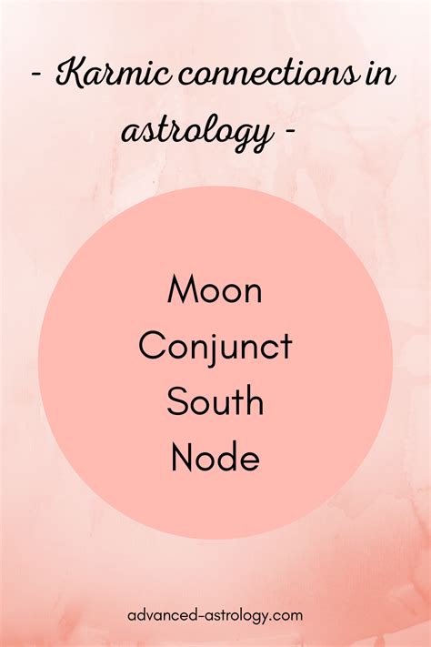 Moon conjunct south node synastry. Planets conjunct the lunar nodes have an important role. With the Sun conjunct south node natal aspect, you are often very talented, but insecure and have a lot of self-doubt. The Sun represents your ego and self-confidence in astrology, and the south node can damage it. The south node is very important from a karmic perspective. 