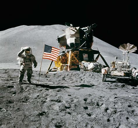 Moon landing pictures. Conspiracy theory 1: shadows in the Moon landing photos prove the images were faked. Take a look at the image below, and at the full panorama on the NASA website. Look closely at the shadows cast by astronaut Neil Armstrong and another object just out of shot. 