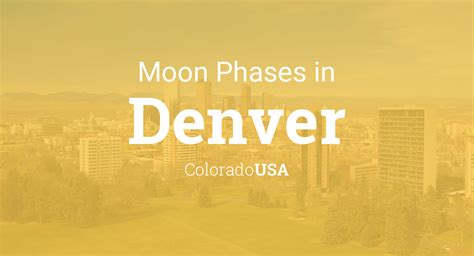 Denver, Colorado, USA — Moonrise, Moonset, and Moon Phases, August 2023. 