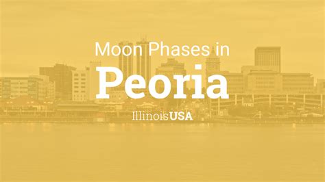 Moon Phases 2021 for East Peoria, Illinois, United States. See here the moon phases, like the full moon, new moon for 2021 in East Peoria. All data are calculated from the timezone America/Chicago (CST), UTC-06:00. Moon Phases Calendar 2021 for East Peoria. Jan. Last Quarter. Jan 6. 03:38 am. New Moon. Jan 12. 11:02 pm. First Quarter.