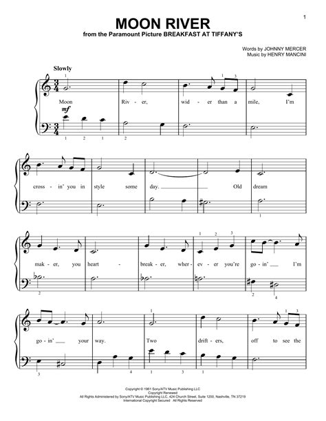 Moon river piano vocal sheet music. - Estados unidos y el bloqueo de 1902.