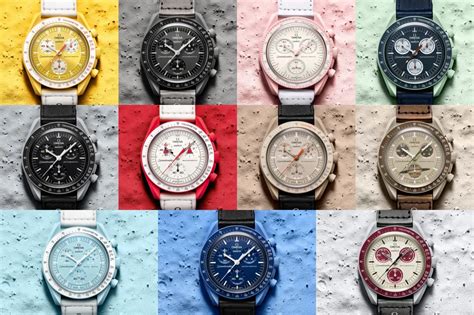 Moon swatch. OMEGA X Swatch celebrates the iconic Speedmaster Moonwatch, the first watch ever worn on the Moon. The Bioceramic MoonSwatch Collection is the result of an unexpected, provocative, and visionary partnership — a first between Swatch and OMEGA. Inspired by space, each of the eleven models is named after a planetary body in our solar system ... 