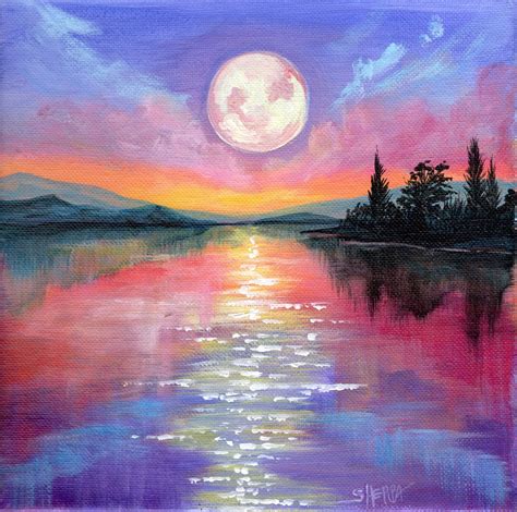 Moonlight on water – Diamond Painting Bliss