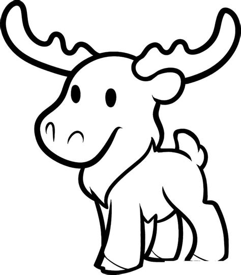 Moose Coloring Pages Baby Moose Free Printable Coloring Pages
