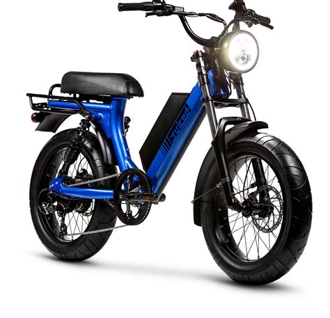 Moped style e bike. Other moped-style e-bikes from companies like Super73 are decidedly more bike-like, offering typical e-bike speeds in the 20-25 mph (32-40 km/h) range. 