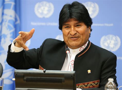 Evo Morales. (Juan Evo Morales Ayma; Isallavi, 1959) Político y l