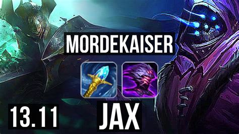 Mordekaiser vs jax. Matchup specific advice on how to play against Jax as Mordekaiser. mejores selecciones vs Jax peores selecciones vs Jax. These champs are strong against Jax at most phases of the game. They’re listed based on their win rate against Jax. Campeón. WR. Matches. Guía. Media general. 50.4%. 19 225. Singed. 60.4%. 169. Poppy. 59.0%. 293. Cho'Gath ... 