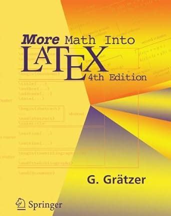 More Math Into Latex English Edition