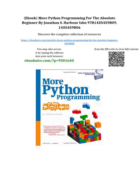 More Python Programming for the Absolute Beginner