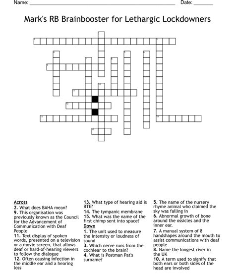 We deem Lethargic to be a COMMON crossword clue as we've seen it included in several crossword publications. If you have a moment we'd love for you to join our growing crossword community and contribute some answers of your own. Publications. The Daily Mail Smallest Hardest - Tuesday, 27 Apr 2021;. 