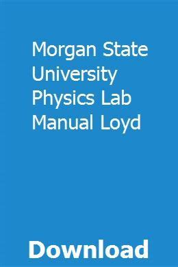 Morgan state university physics lab manual. - Manuale di riparazione officina suzuki vz800 marauder 1997 2003.