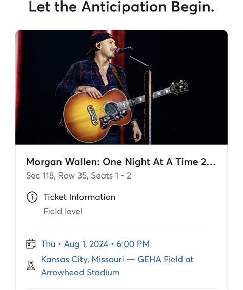 Morgan wallen aisle seat offer. If you have a Chase card, look for exclusive offers from Chase by using the Filters button and selecting the Chase sale in the Ticket Types section. And if you’re asked for a code, just enter the first six digits of your Chase credit card account number. You’ll need to pay with your eligible Chase credit card to partake in the offer. Card ... 