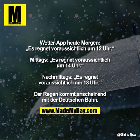
Morgen wird es voraussichtlich regnen