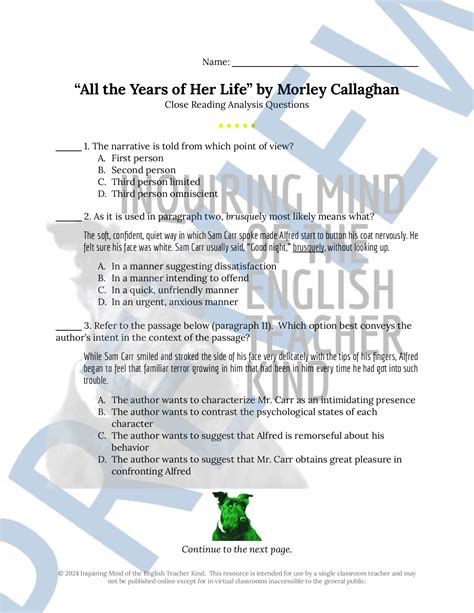 Morley Callaghan Analysis -