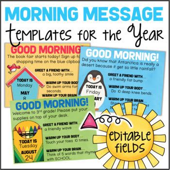 Morning Message Slide Templates Morning message slides, Morning