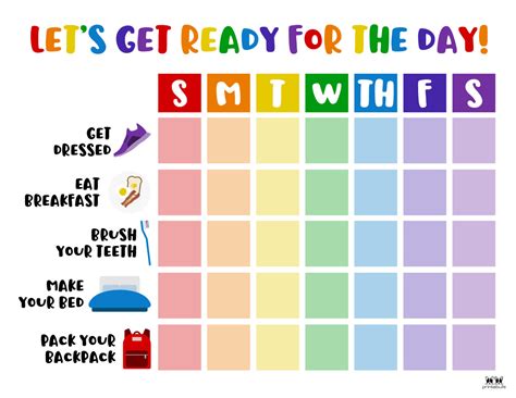 Morning Routine Chart Free download editable in Word! Morning