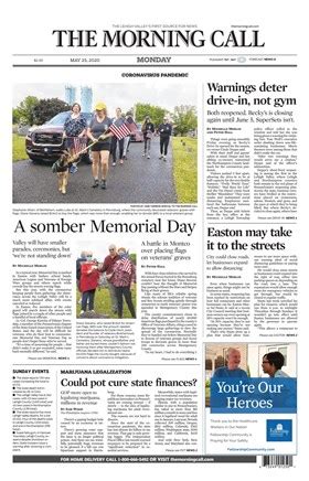 Morning call newspaper allentown. Finn Irvine gets his medal Saturday, April 27, 2024, for finishing the 5-6 age division of the St. Luke’s Youth Run along the Lehigh Parkway in Allentown. (Amy … 