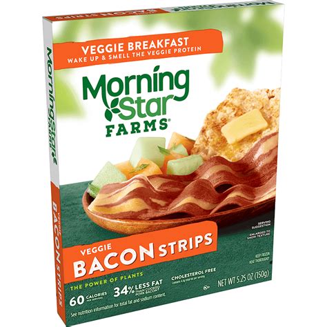Morning star bacon. With an inviting taste, MorningStar Farms meatless bacon strips cook up crisp and crunchy; Enjoy with breakfast scrambles, waffles, pancakes, and more 100% vegetarian; Kosher … 