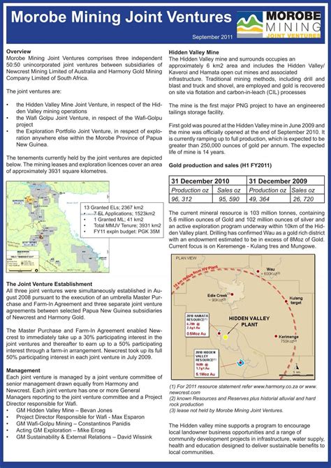 Morobe mining postal address.  The classification of the place are Provin...