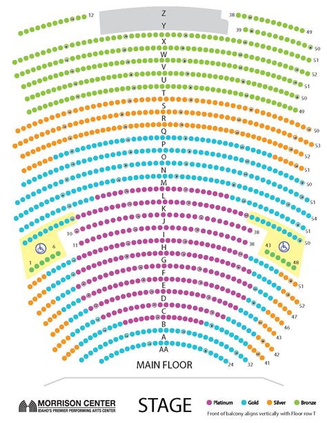 Morrison Center For The Performing Arts Seating Chart