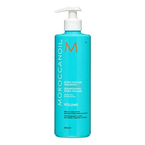 Morrocan oil shampoo. EXTRA VOLUME SHAMPOO AND CONDITIONER . Fine, flat hair? Give it a boost with Moroccanoil Extra Volume Shampoo and Conditioner. This body-building duo features linden bud extract for all-over fullness, plus nourishing argan oil to leave hair shiny and manageable. Benefits. Naturally plumps strands and provides weightless hydration 