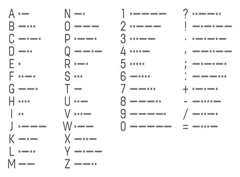 Morse Code Free Printable