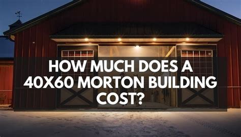 Morton building cost 2023. The cost of a morton building is determined by the size and specifications of your building. The average cost per square foot for a morton building is $12-$15 per square foot. For example, if you have a 10′ x 20′ space, the price will range from $120 – $180, depending on the size of your structure. 