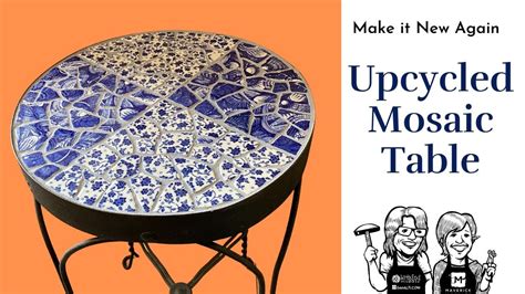 Mosaic Table Top with Ceramic Tiles and Plates DIY Tutorial YouTube