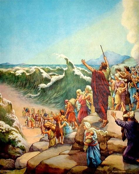 Moses and the Israelites Cross the Red Sea