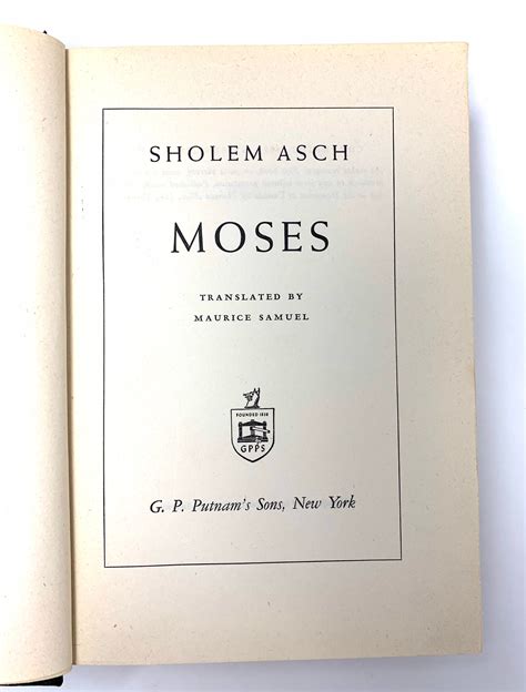 Full Download Moses By Sholem Asch